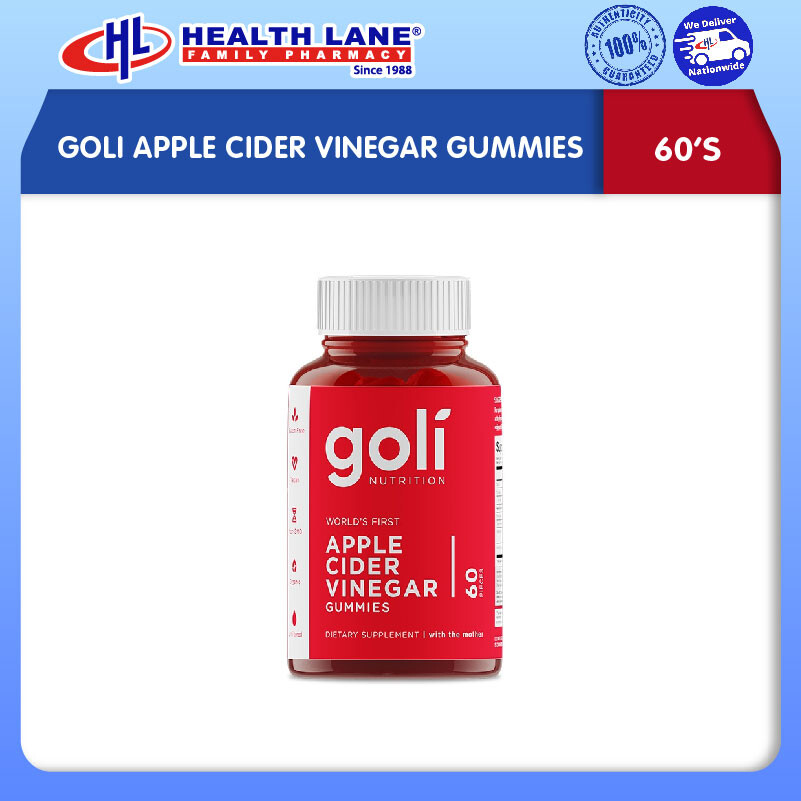 GOLI APPLE CIDER VINEGAR GUMMIES (60'S)